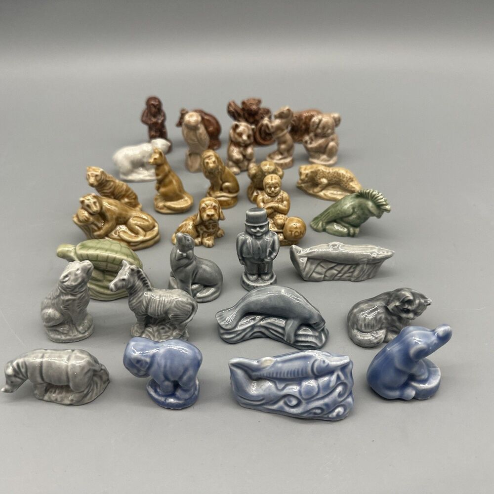 VTG Wade Whimsies England Porcelain Miniature Figurine Lot Of 30 Circus, Animals